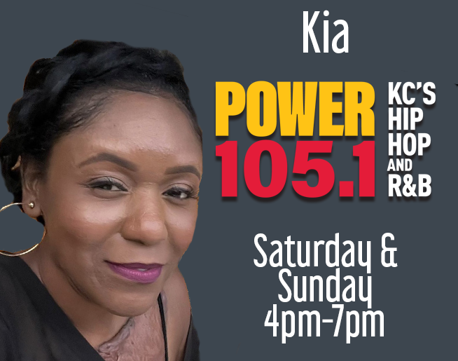Radio personality Kia on Power 105.1 KCs Hip Hop and R&B.