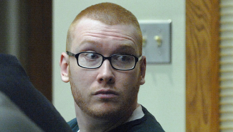 Nicholas Compton looks back at family members after he was handed a sentence of natural life in prison for the death of three-year-old Robbie Cramer in March of 2013. (Pool photo)